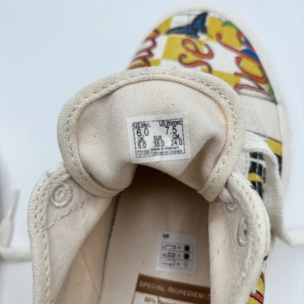 Vans Eco Theory Old Skool Tapered Skate Shoe Graphic Print‎ Women's Size 7.5 US